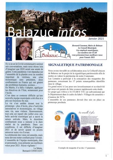 Bulletin janvier 2021